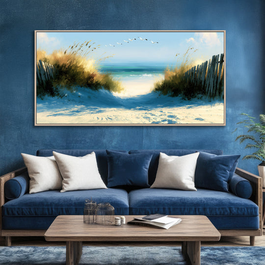 Large Beach Path Canvas Print