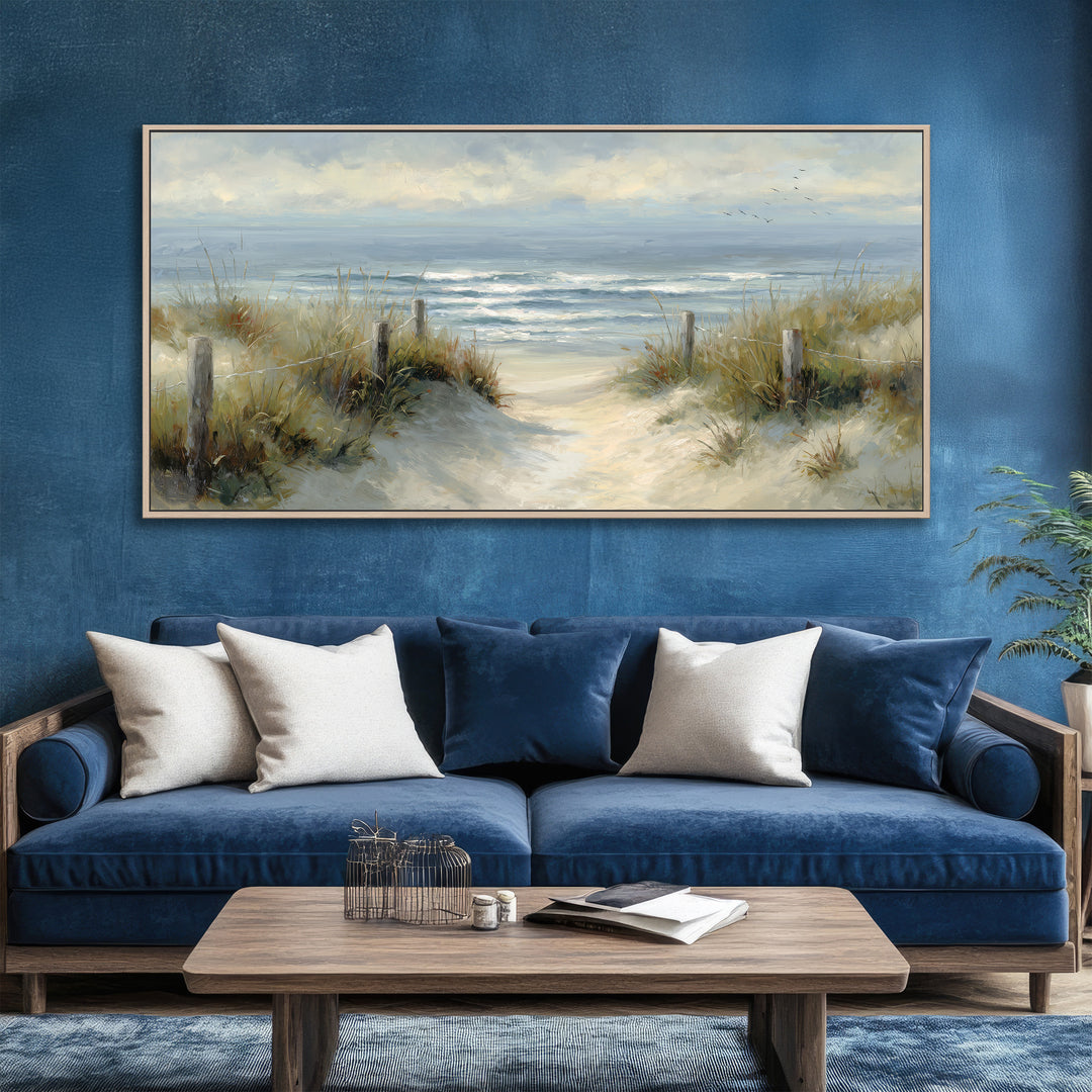 Coastal Beach Path Canvas Print