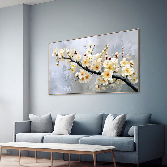 Large White Blossom Canvas Print