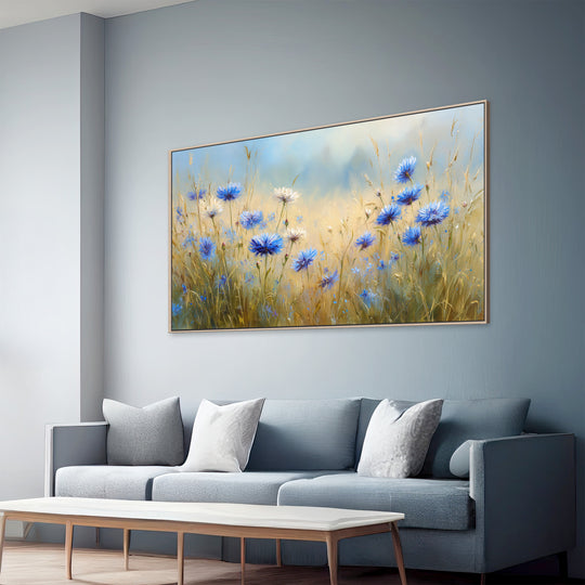 Blue Wildflower Canvas Print