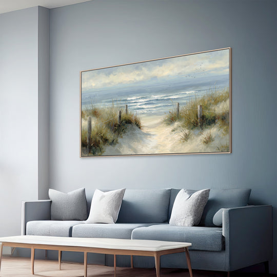Coastal Beach Path Canvas Print