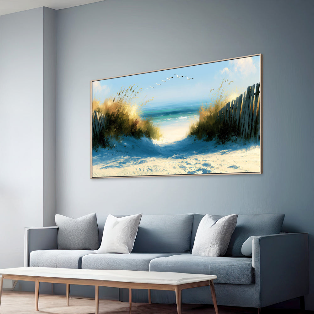 Large Beach Path Canvas Print