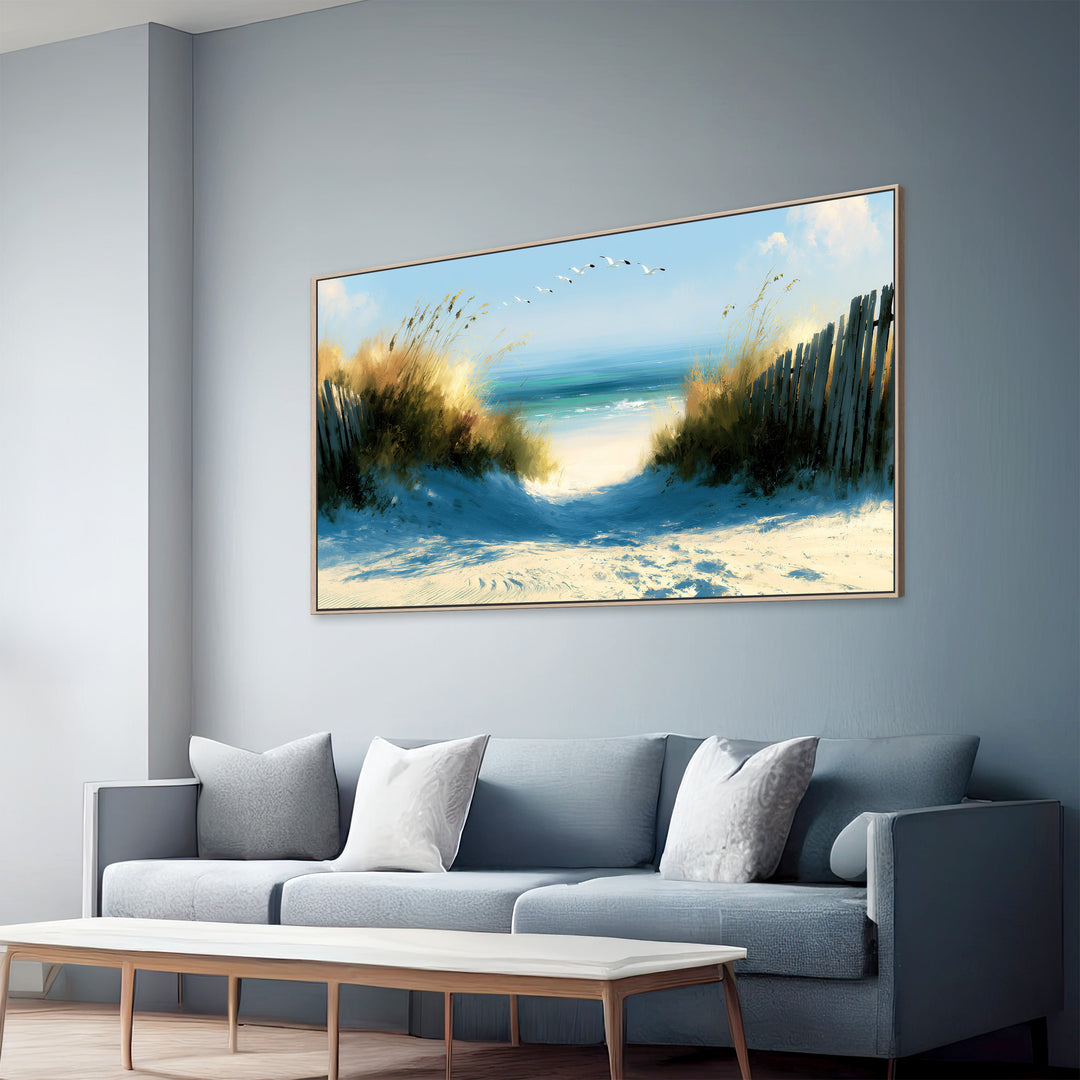 Large Beach Path Canvas Print