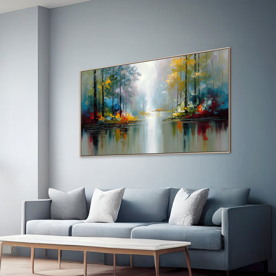 Abstract Forest Lake Canvas Print