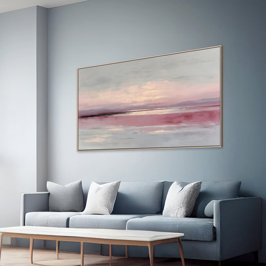 Pink Abstract Seascape Canvas Print