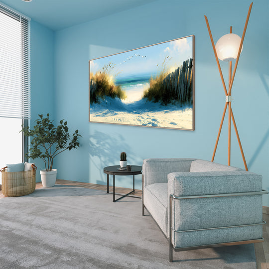 Large Beach Path Canvas Print