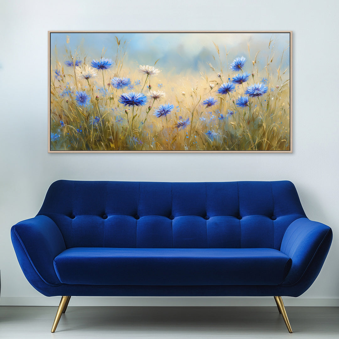 Blue Wildflower Canvas Print