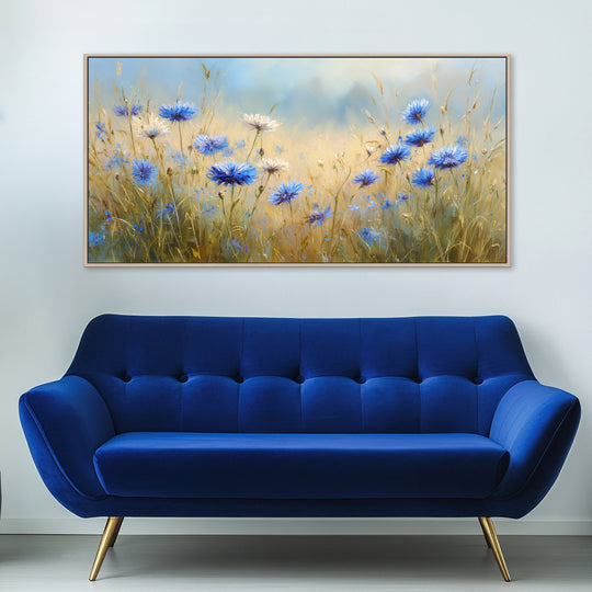 Blue Wildflower Canvas Print