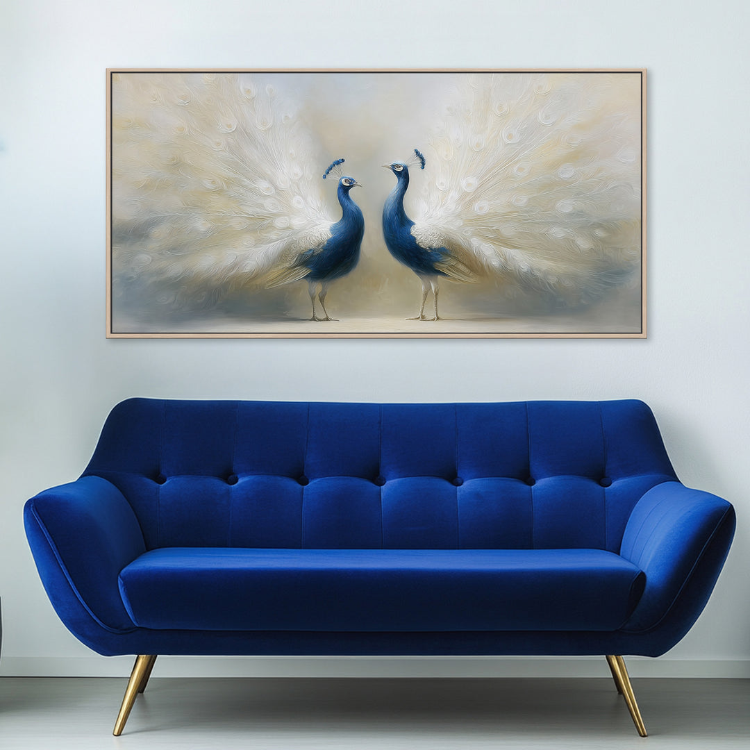 Peacock Pair Canvas Print