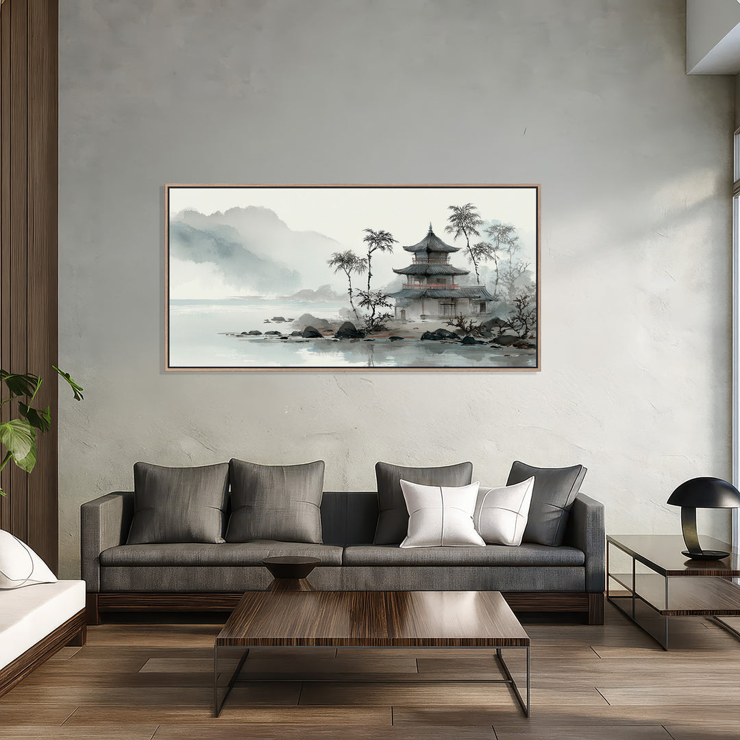 Japanese temple canvas print