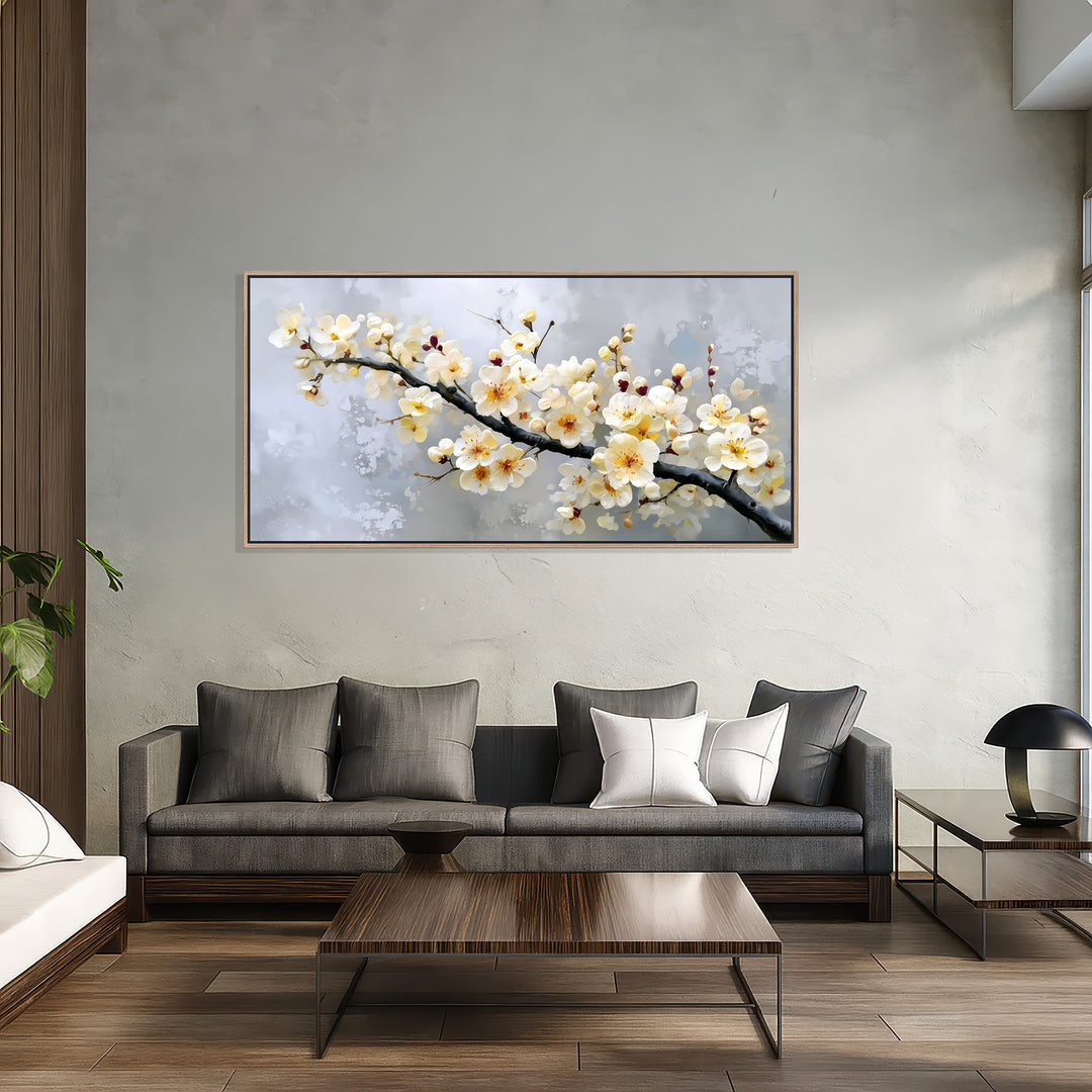 Large White Blossom Canvas Print