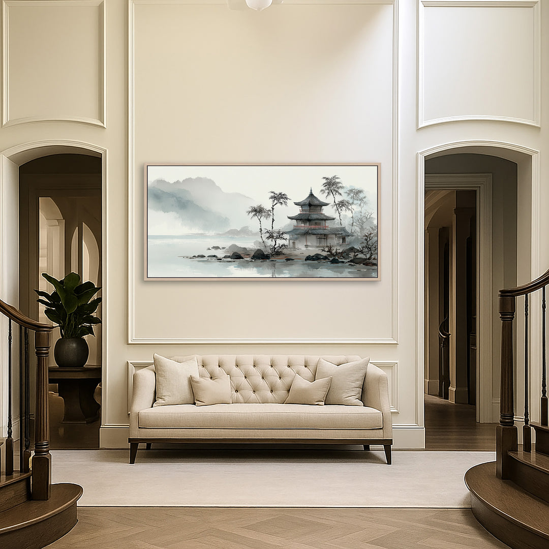 Japanese temple canvas print