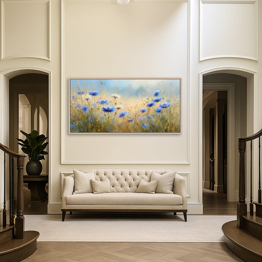 Blue Wildflower Canvas Print