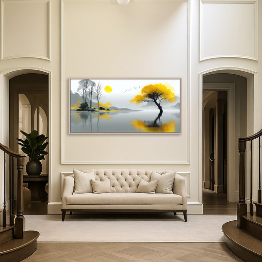 Large Yellow Tree Canvas Print