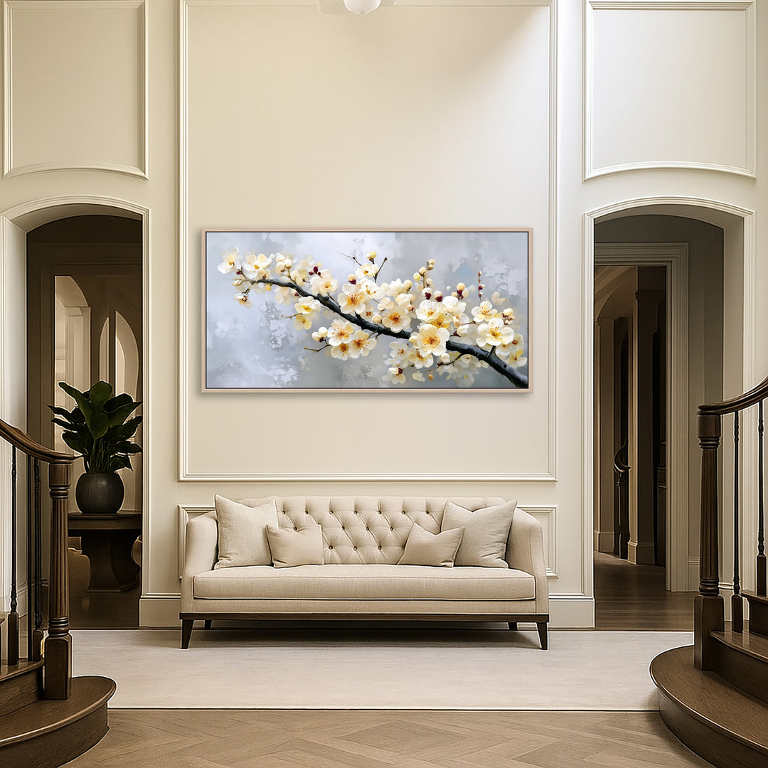 Large White Blossom Canvas Print