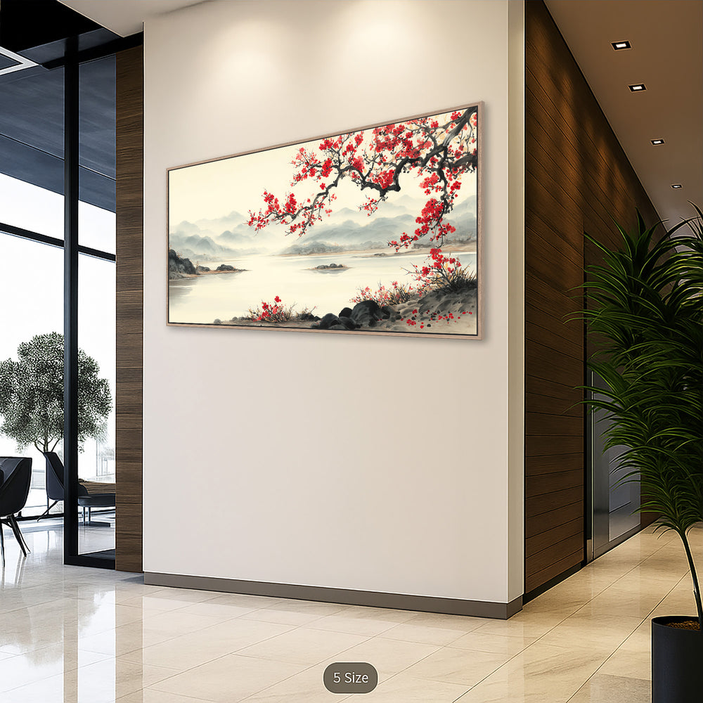 Large Red Blossom Canvas Print