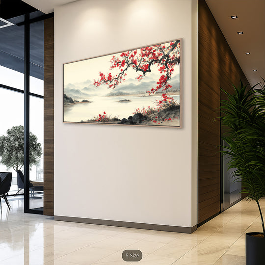 Large Red Blossom Canvas Print