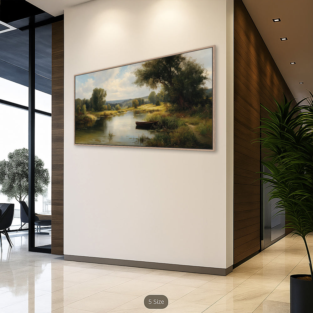 River Boat Canvas Print