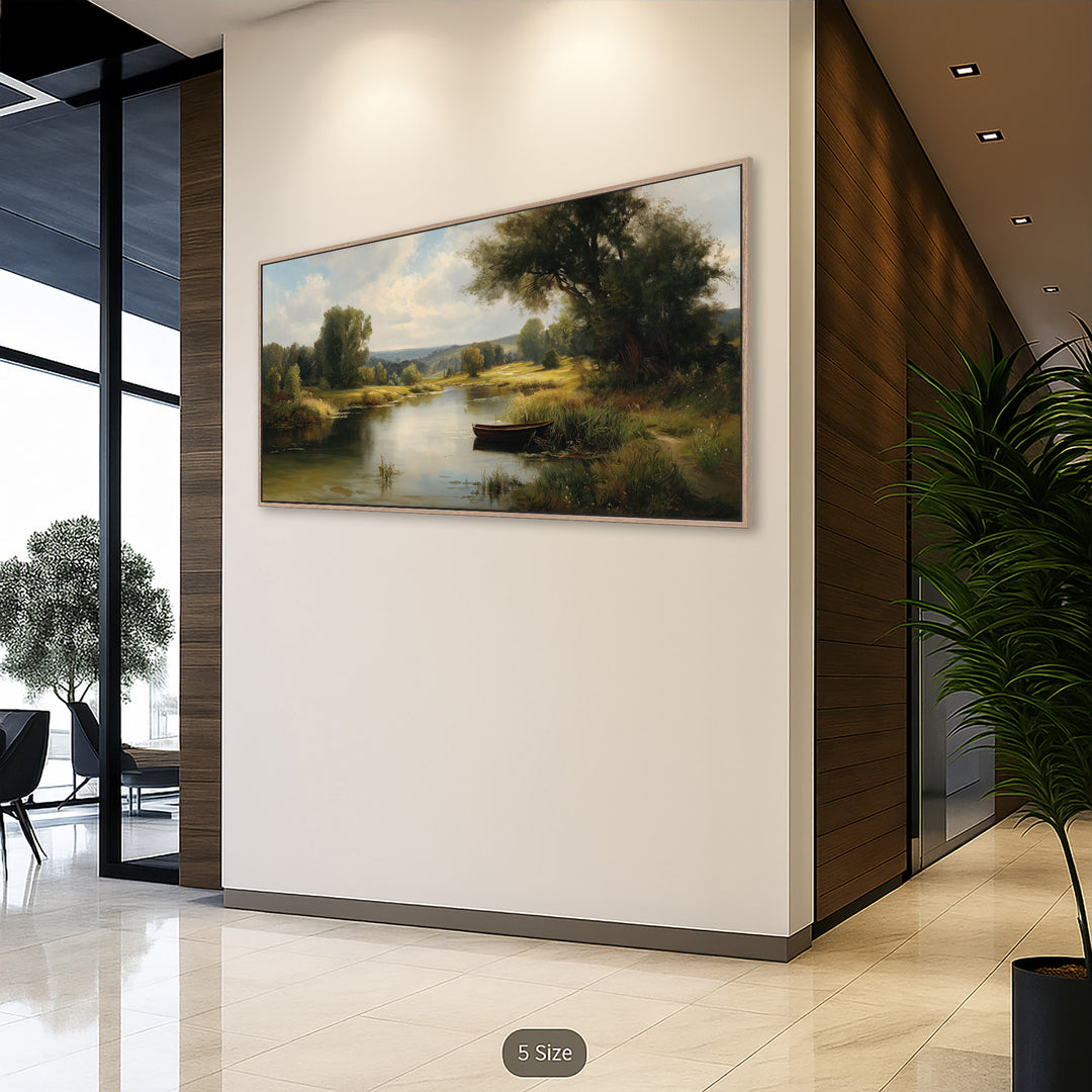 River Boat Canvas Print