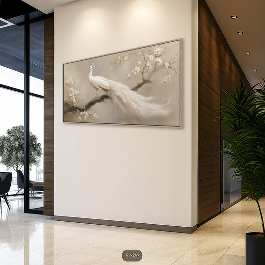White Peacock Canvas Print