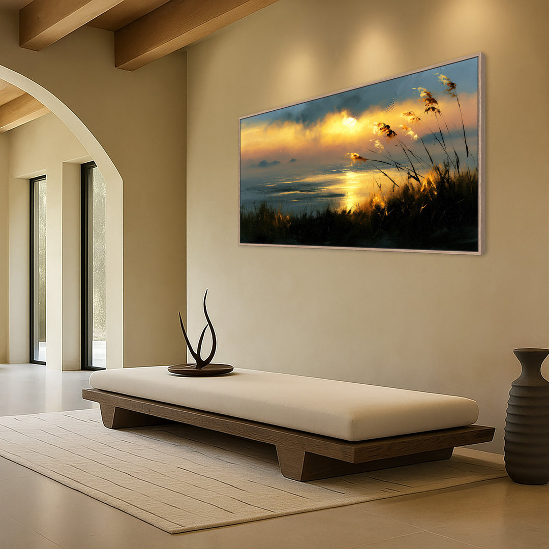 Large Coastal Sunset Canvas Print