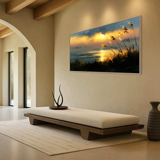 Large Coastal Sunset Canvas Print