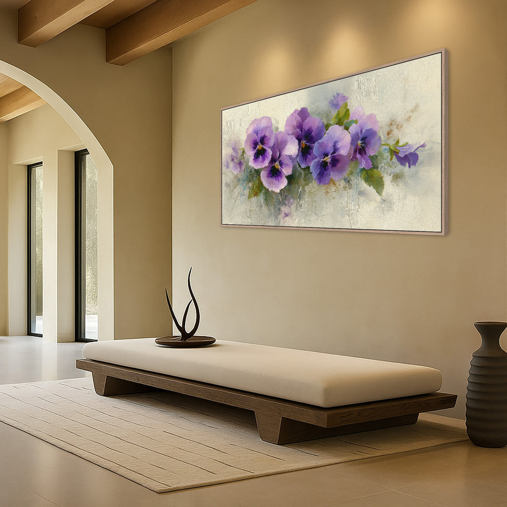 Purple Pansy Canvas Print