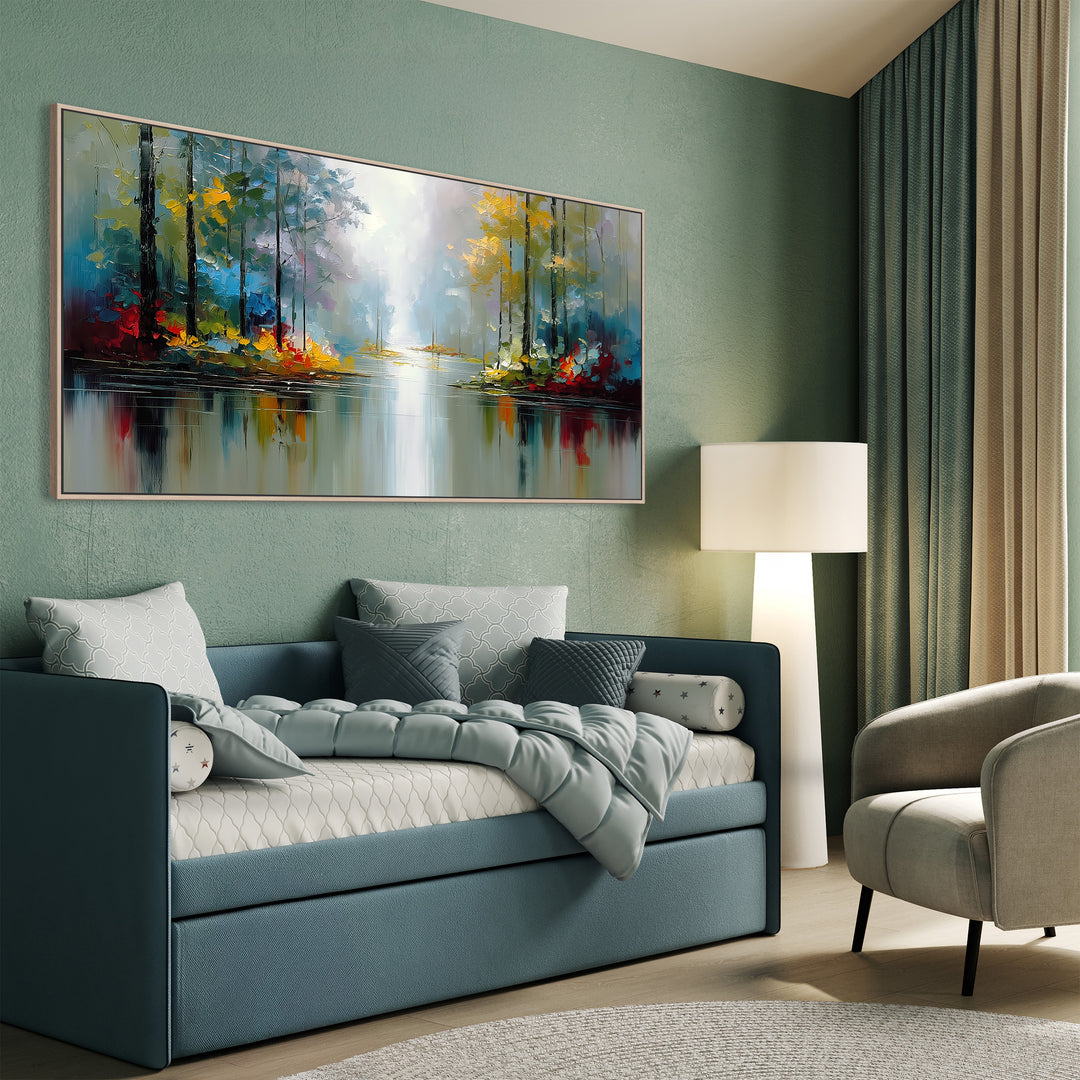 Abstract Forest Lake Canvas Print