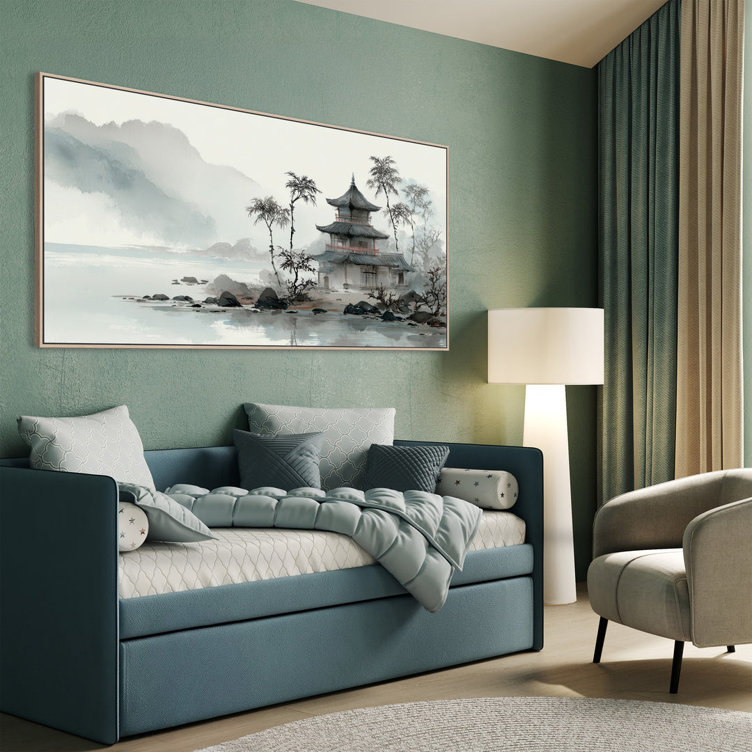 Japanese temple canvas print