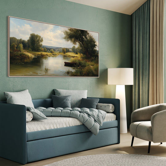 River Boat Canvas Print