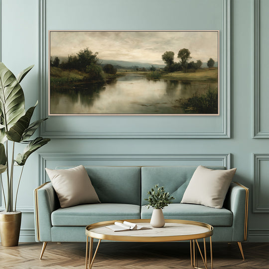 River Landscape Canvas Print