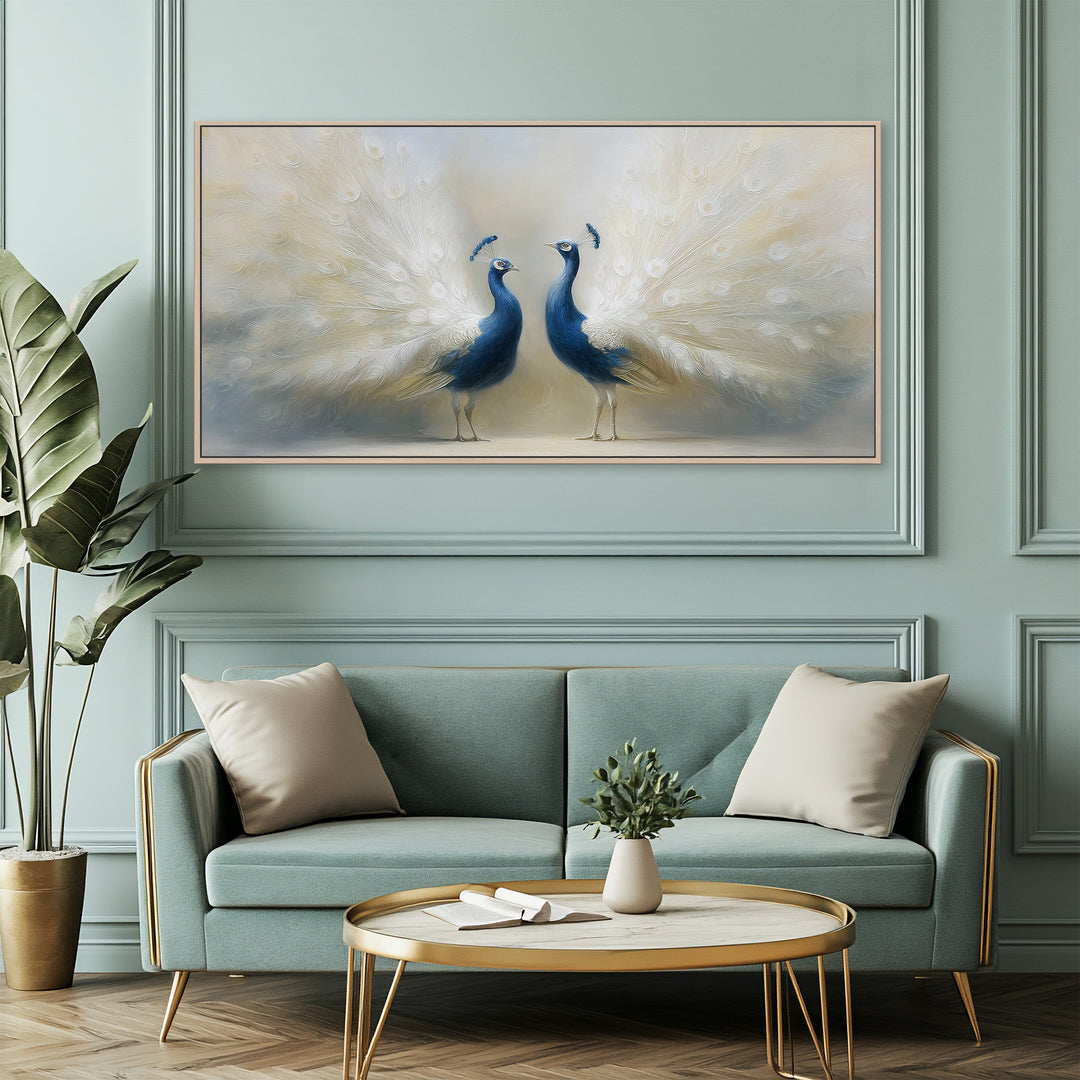 Peacock Pair Canvas Print