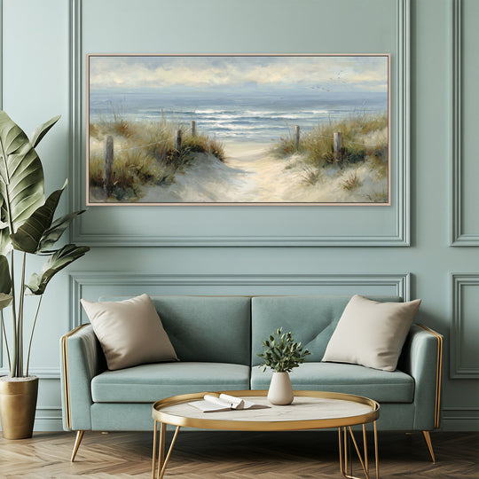 Coastal Beach Path Canvas Print