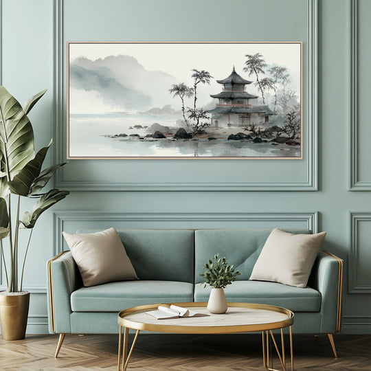 Japanese temple canvas print