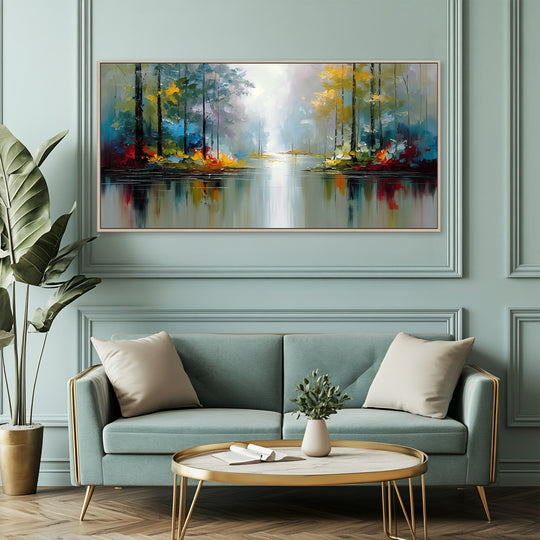 Abstract Forest Lake Canvas Print