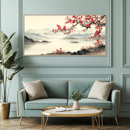 Large Red Blossom Canvas Print
