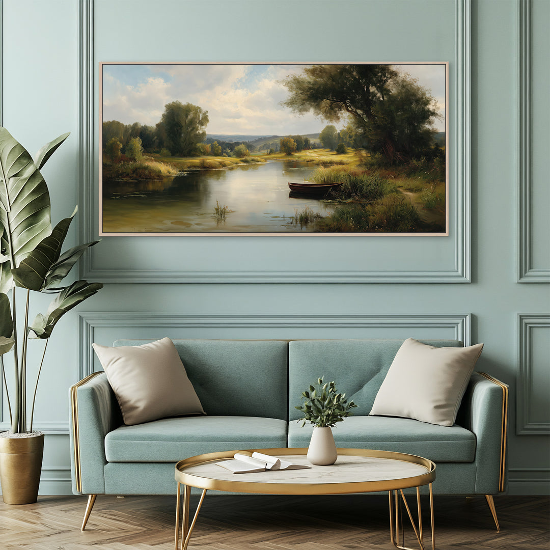 River Boat Canvas Print
