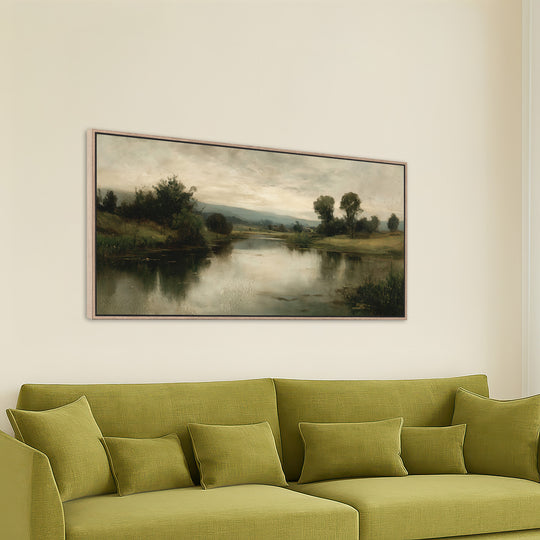 River Landscape Canvas Print