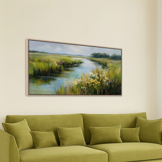 River meadow canvas print