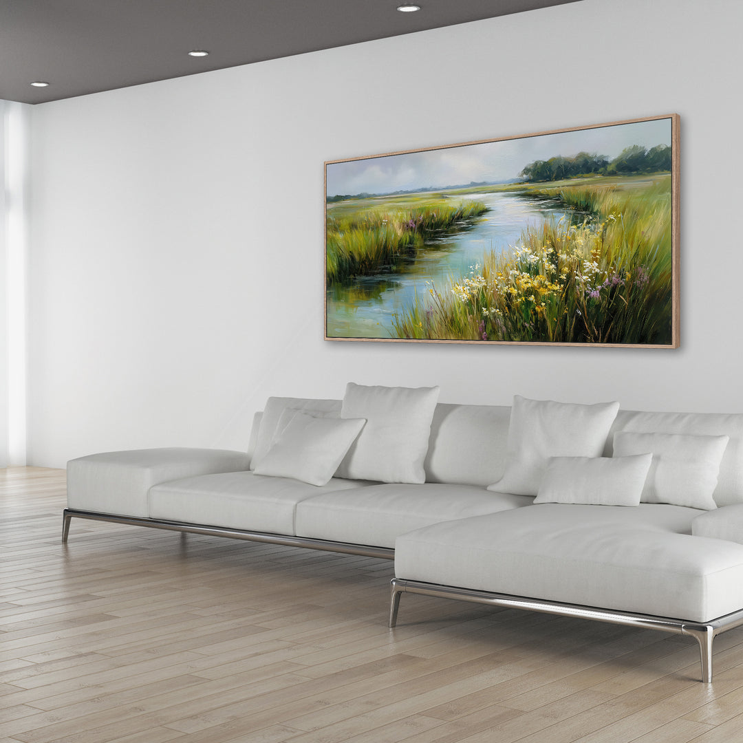 River meadow canvas print