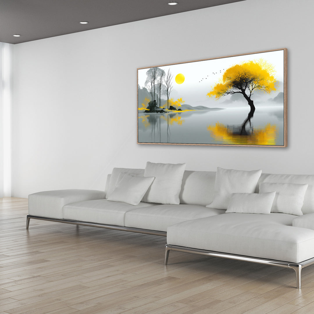Large Yellow Tree Canvas Print