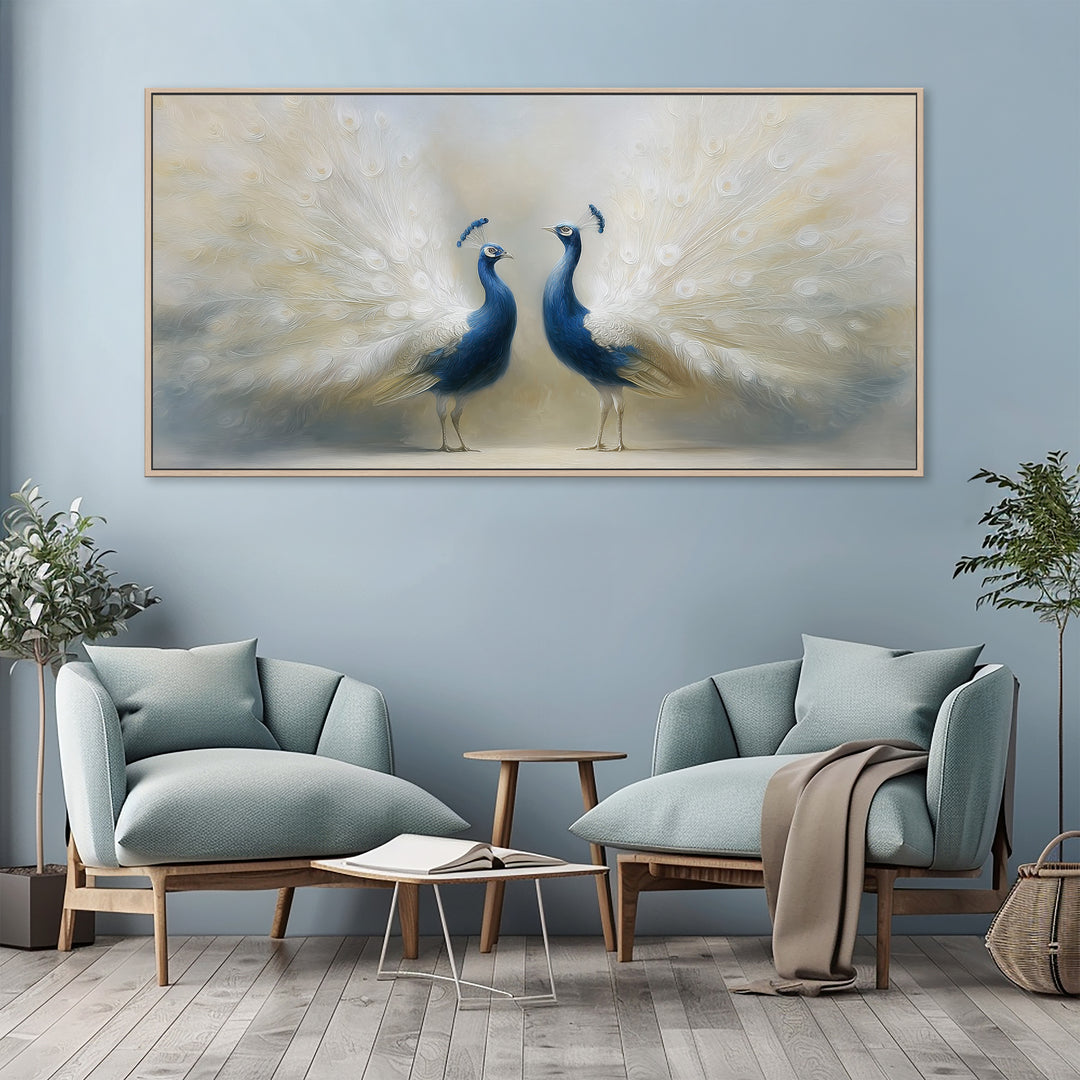 Peacock Pair Canvas Print
