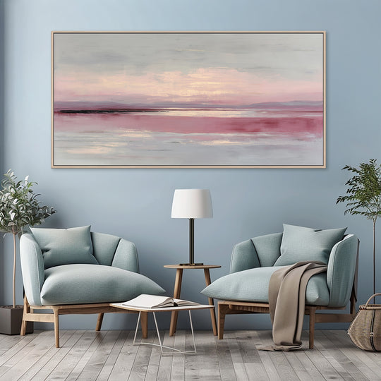 Pink Abstract Seascape Canvas Print