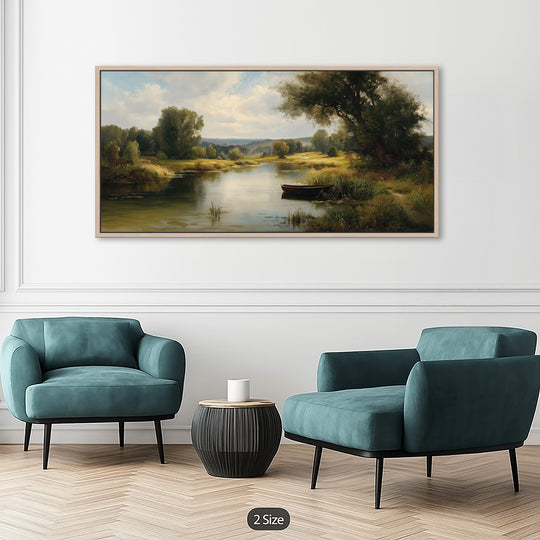 River Boat Canvas Print