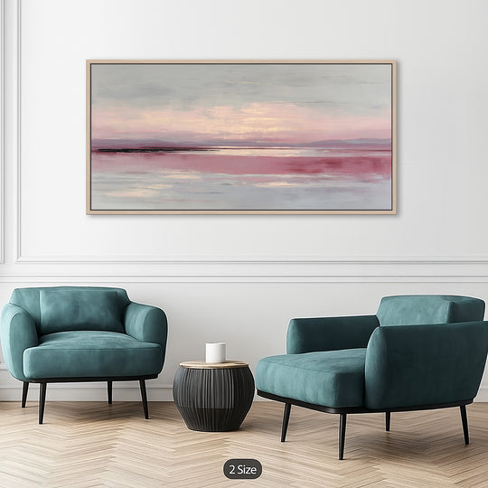 Pink Abstract Seascape Canvas Print