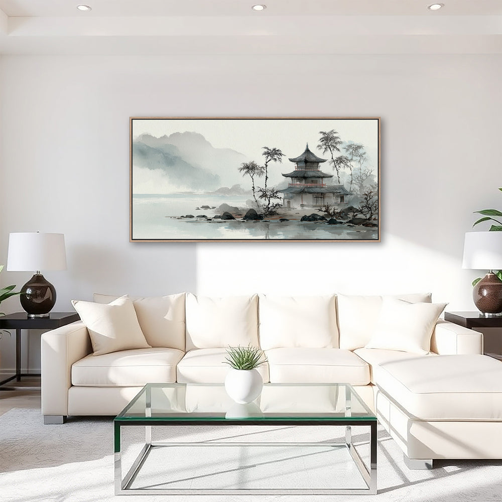 Japanese temple canvas print
