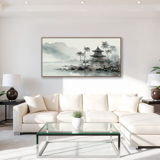 Japanese temple canvas print
