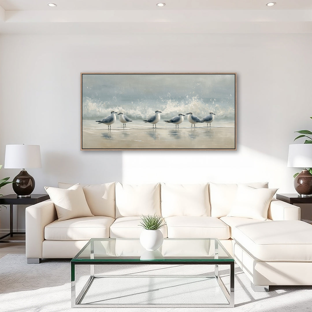 Seagull Beach Canvas Print