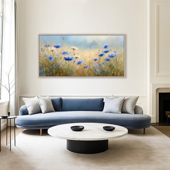 Blue Wildflower Canvas Print