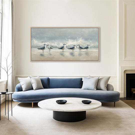 Seagull Beach Canvas Print